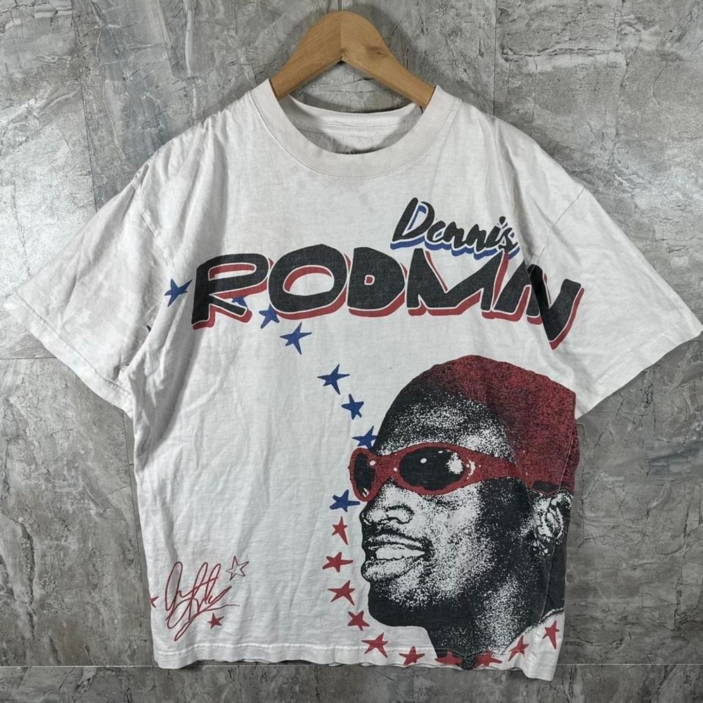 Dennis RODMAN BRAND Bad As I Wanna Be Oversized  Crewneck T-Shirt Size L #NBA